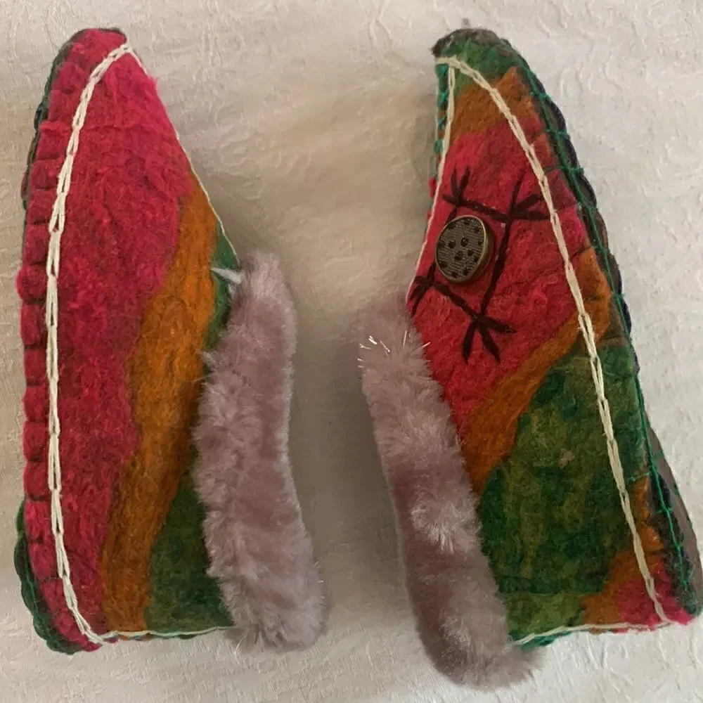 Slippers Hand Crafted Felted Wool Shoes  Baby Kid